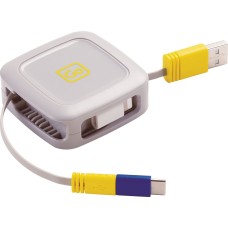 Go Travel 3 in 1 Retractable Connector Cable (1M)