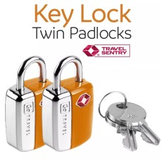 GO Travel  Key Lock Twin Padlocks TSA (Orange)