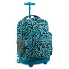 SUNRISE MOCHILA ESCOLAR CON RUEDAS Mint Leopard