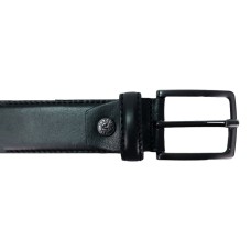 CINTURA PELLE CON FODERA IN PIENO FIORE 3,5 CM SINTESI 4.0 NERO